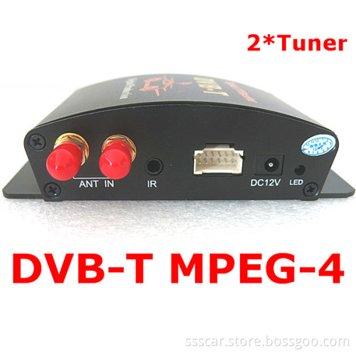 2 Video Output Mobile Digital TV Tuner Receiver Car DVB-T MPEG-4